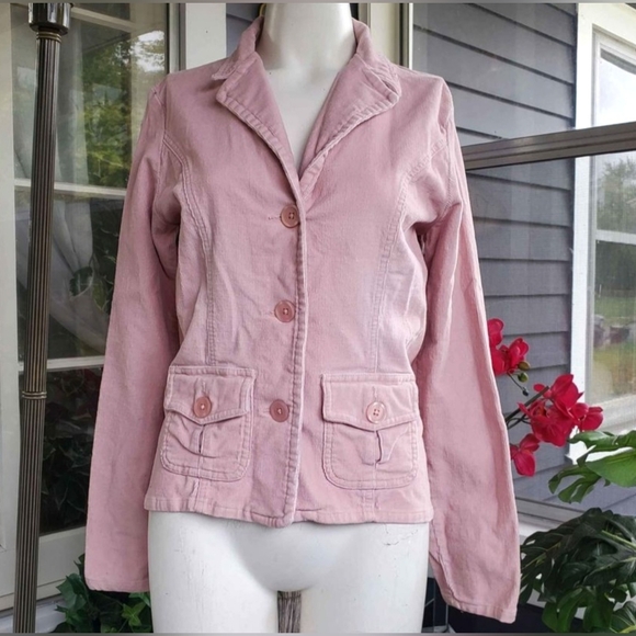VTG Y2K So Real So Right Light Pink Corduroy Jacket / Jr. Size M or Small Woman - Picture 3 of 10